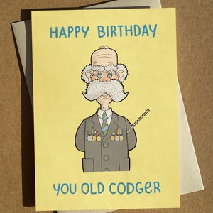 Carte de voeux d'anniversaire Old Codger A6