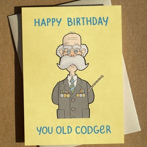 Old Codger Birthday Greeting Card A6 image 1