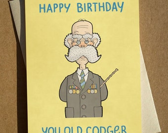 Old Codger Birthday Greeting Card A6