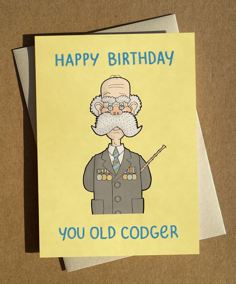 Old Codger Birthday Greeting Card A6 image 1