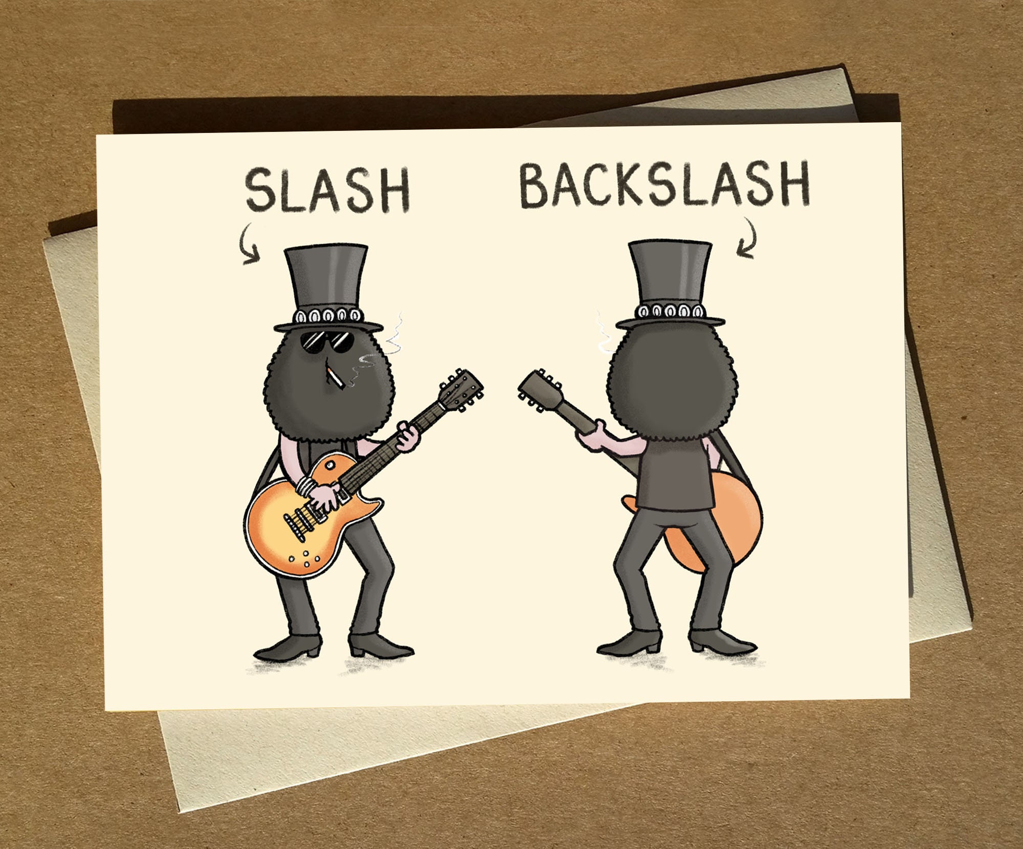 Tarjeta De Felicitación Divertida Slash A6 - Tarjeta De Cumpleaños Con Juego De Palabras De Guns N' Roses - España