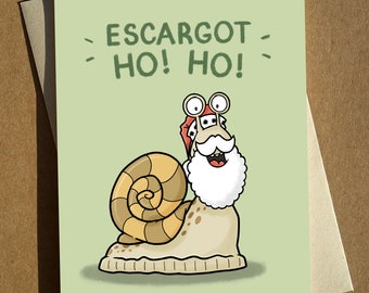 Snail Pun Christmas Card A6 - Funny Festive Humour Xmas Greetings Card