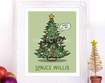 Fichte Willis Kunstdruck zu Weihnachten
