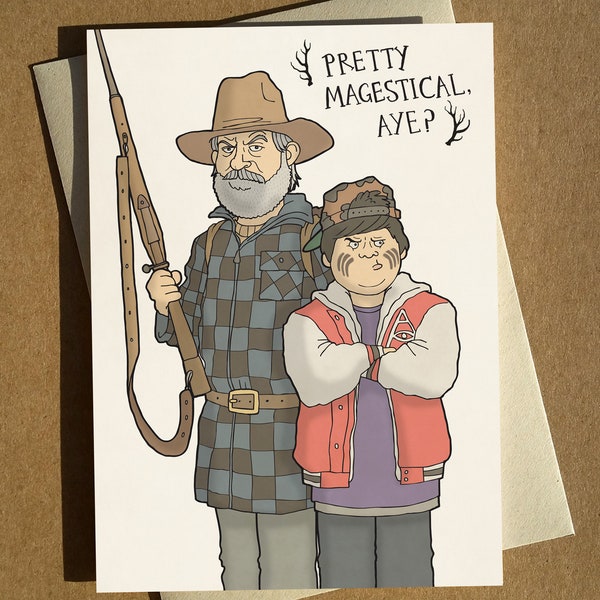 Hunt for the Wilderpeople Illustrated Birthday Anytime Wenskaart A6 - Ricky Baker