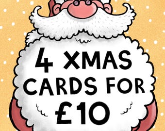 Christmas Card Bundle: Pick Any Four Holiday Cards