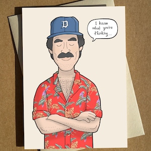 Carte de vœux d’anniversaire Magnum PI A6
