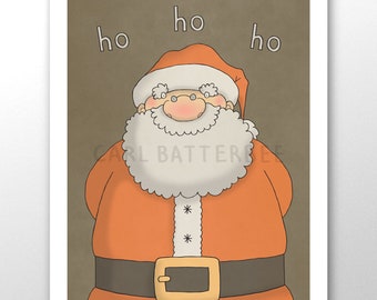 Santa Christmas Signed Art Print