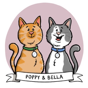 Custom Pet Portrait: Illustrated Pet Drawing, Unique Wall Art