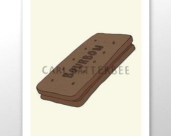 Bourbon Biscuit - Illustration Print Signed