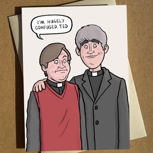 Father Ted Inspired Illustrated Birthday Greeting Card A6