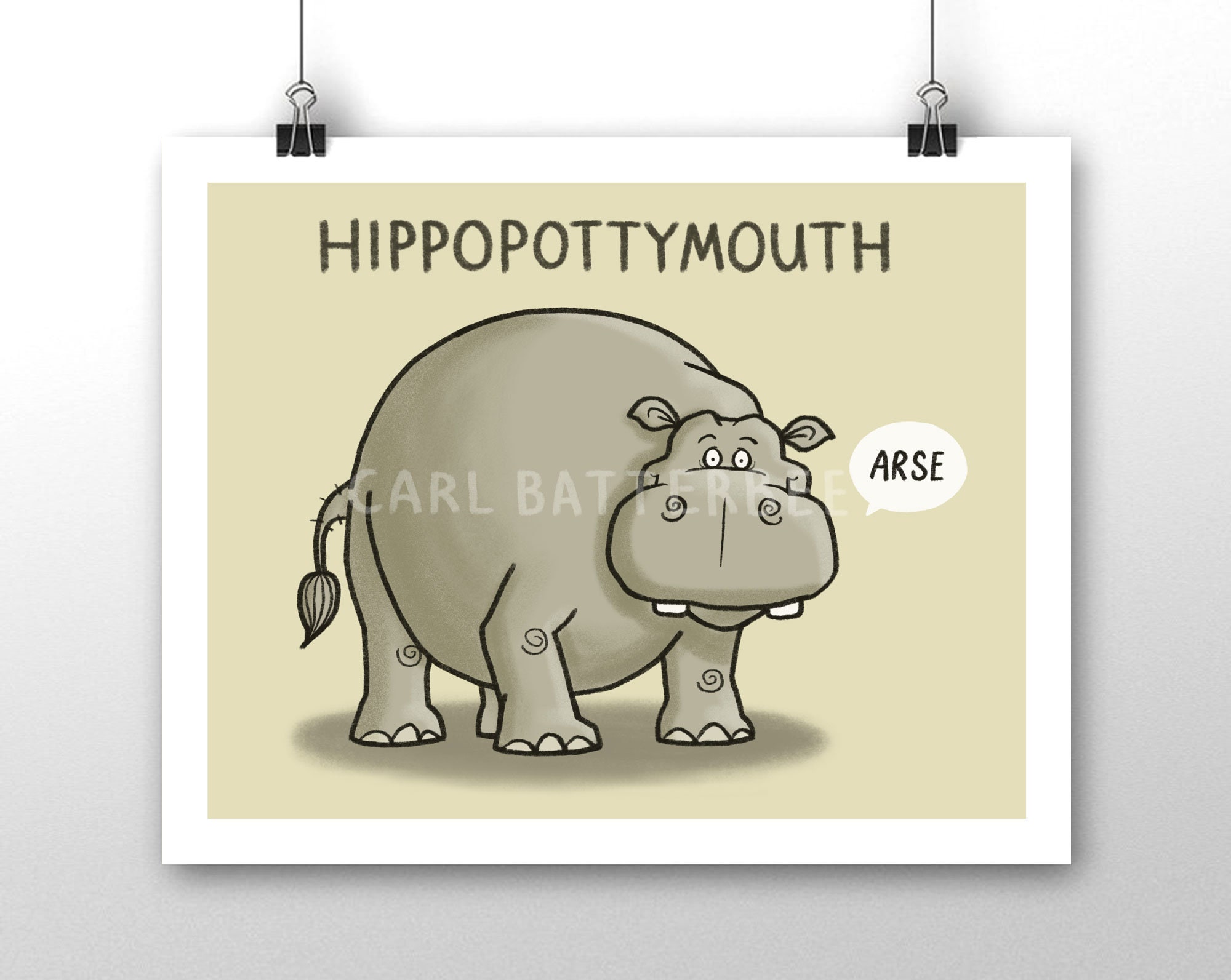 Hippo-potty-mouth Art Print Funny Cartoon Animal - Etsy Hippo-potty-mouth Art Print Funny Cartoon Animal - Etsy