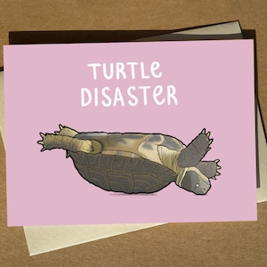 Turtle Disaster Birthday Greeting Card A6