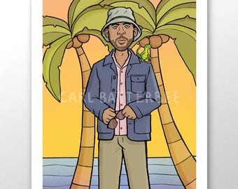 Mervin Wilson – Tod im Paradies – Illustrationsdruck
