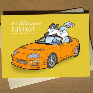 Carte de voeux d'anniversaire Fast and Furious Animal jeu de mots A6