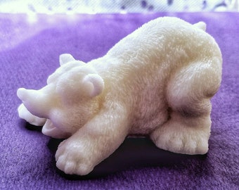 The Cheeky Polar Bear Soap Bar: A Polar Bear Shaped Bar of Soap, You Choose Color & Scent
