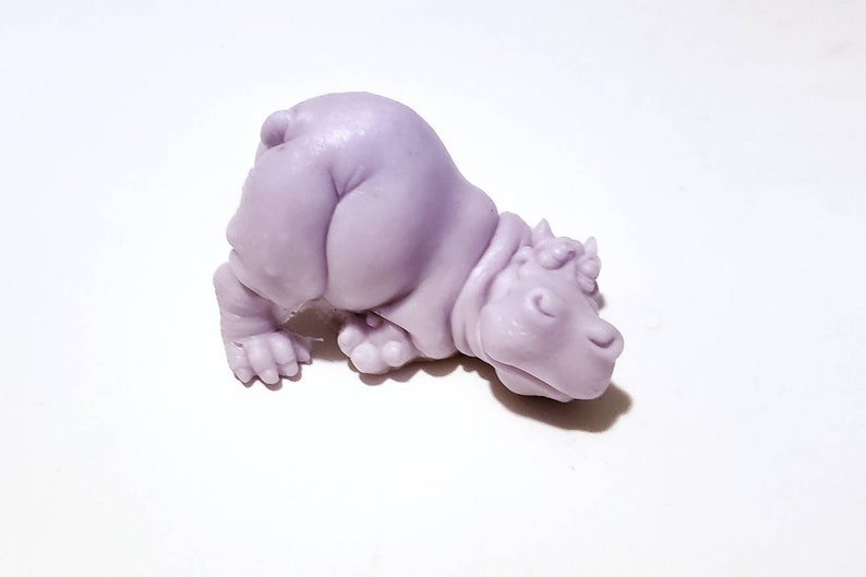 Playful Hippo Soap: Adorably Chubby Hippopotamus shaped Soap image 1