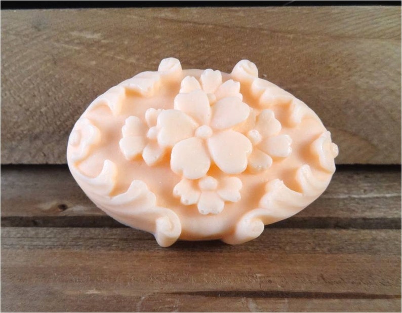 Guest Soap: Decorative Oval-shaped Guest Bar Soap with Floral image 2