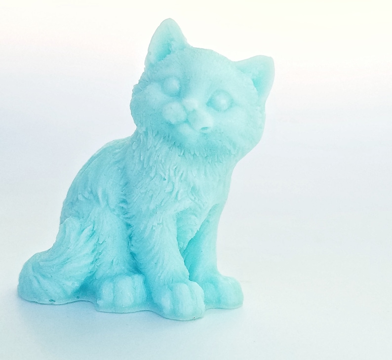 Cat Soap: Sittin Pretty Prissy Kitty Cat Soap, You Choose Color & Scent image 5