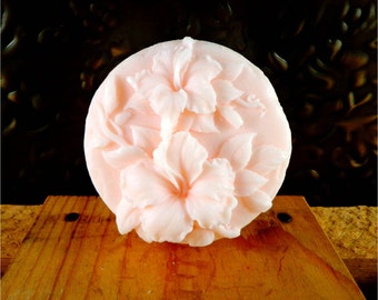 Flower Soap: Hello Hibiscus Floral Guest Soap, You Choose Color & Scent
