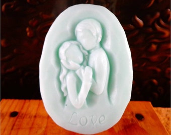 Soap: Two Lovers Soap Bar - Beautiful Couple in Love, Perfect for Engagement Party favors, Wedding favors, Bridal Shower favors & more!