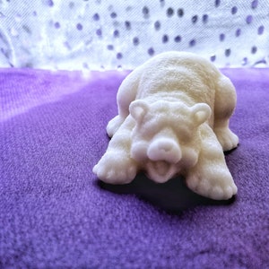 The Cheeky Polar Bear Soap Bar: A Polar Bear Shaped Bar of Soap, You Choose Color & Scent image 2