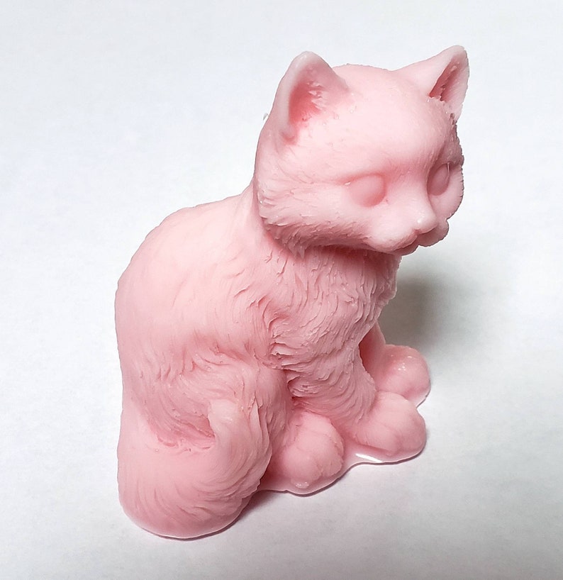 Cat Soap: Sittin Pretty Prissy Kitty Cat Soap, You Choose Color & Scent image 3