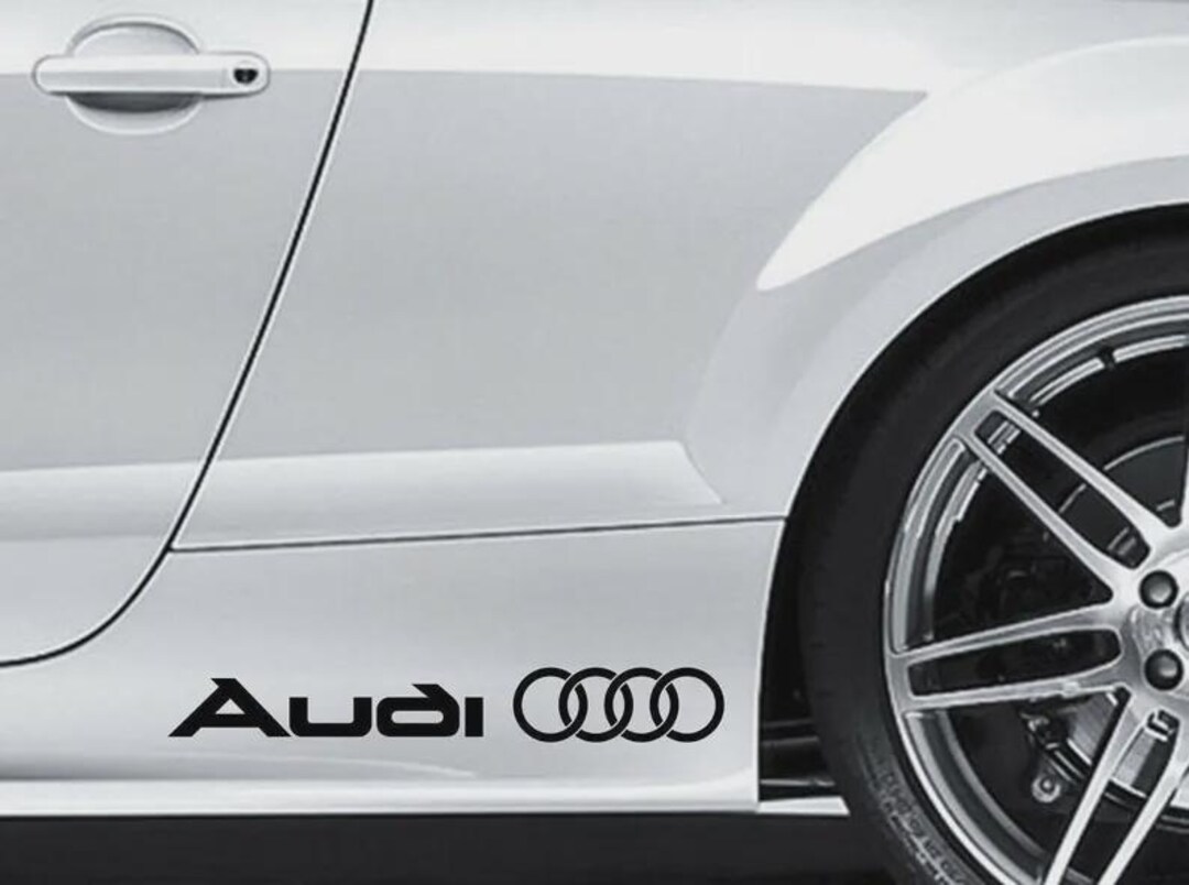 2x Audi Window Emblem Decals – Black Logo Stickers for All Model - Etsy