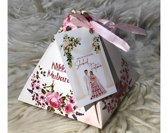 Nikkah Mubarak Favor Boxes | Personalized Islamic Wedding Guest Gifts