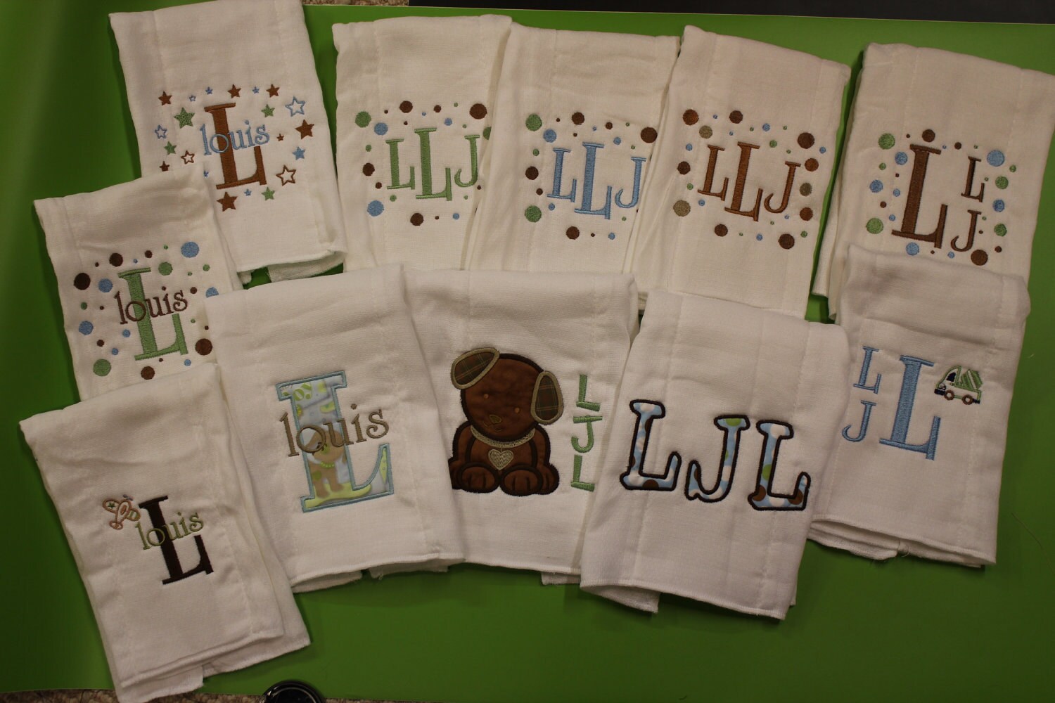 Burp Cloths Personalized gift Set of 6 Baby boy or Girl any Etsy