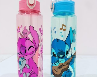 Kawaii Cartoon Water Bottle: Personalized Engraved Leakproof Straw Bottle