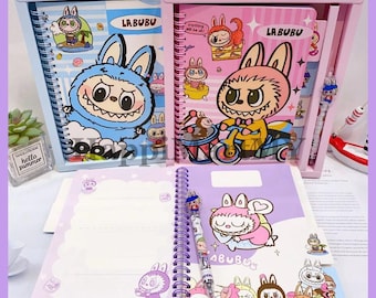 Kawaii Lab Stationery Set: Hardcover Journal with Charm Pen