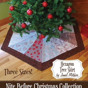 Nite Before Christmas Hexagon Tree Skirt PDF Pattern