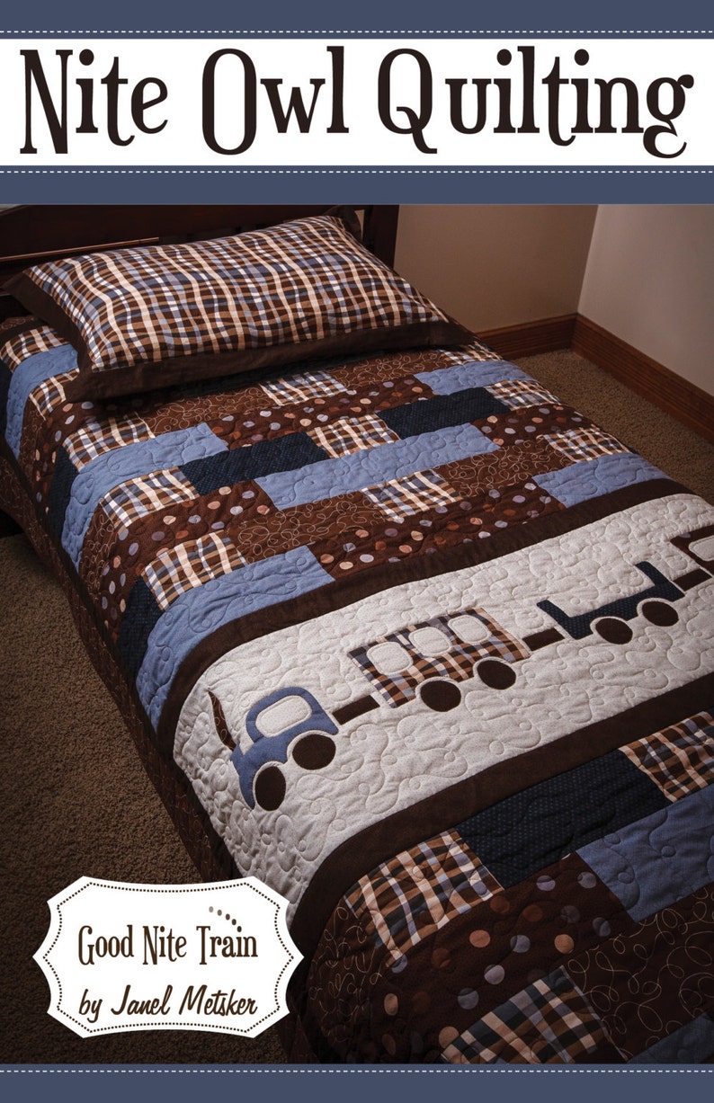 Good Nite Train quilt pattern PDF twin size Etsy
