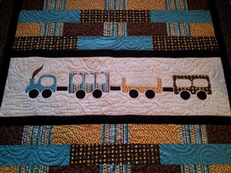 Good Nite Train quilt pattern PDF twin size Etsy