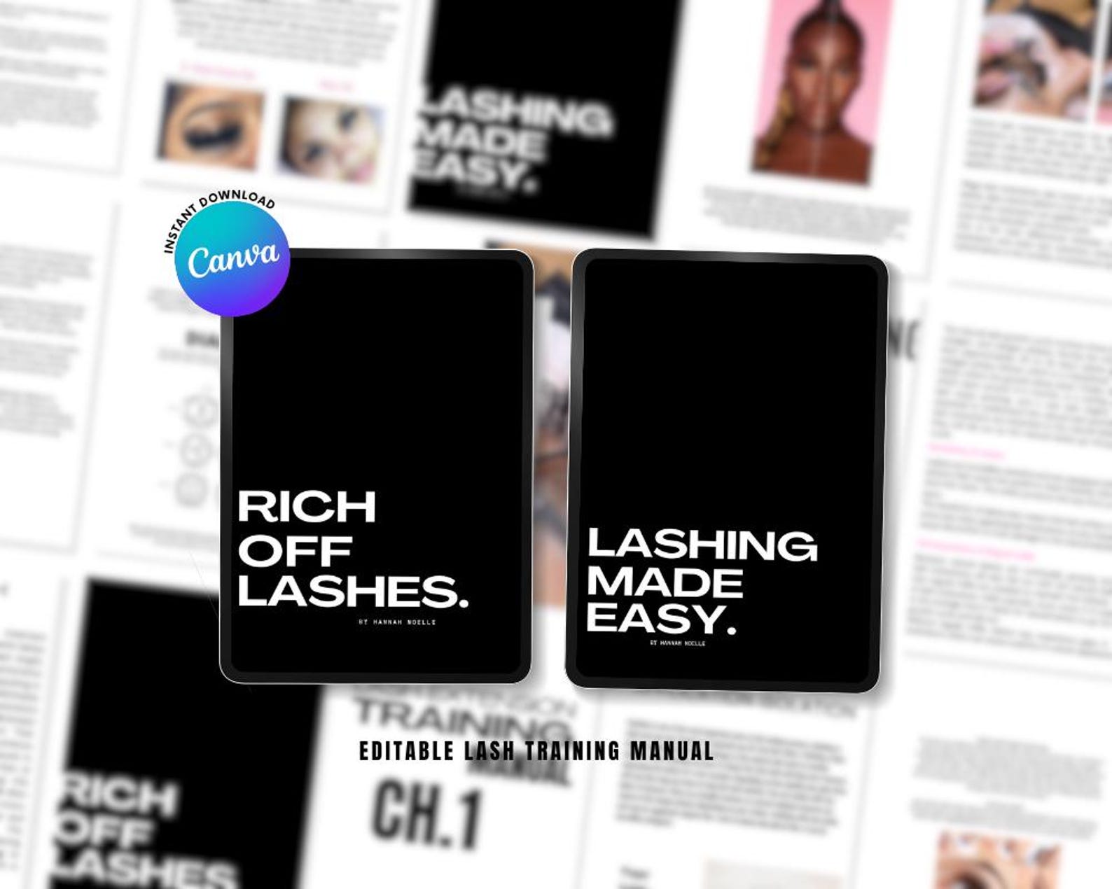 Lash Training Manual | Eyelash Extension Course, Editable Canva Ebook ...