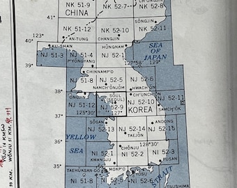 Mapa wojny koreańskiej, 1-250,000, prawie idealna!