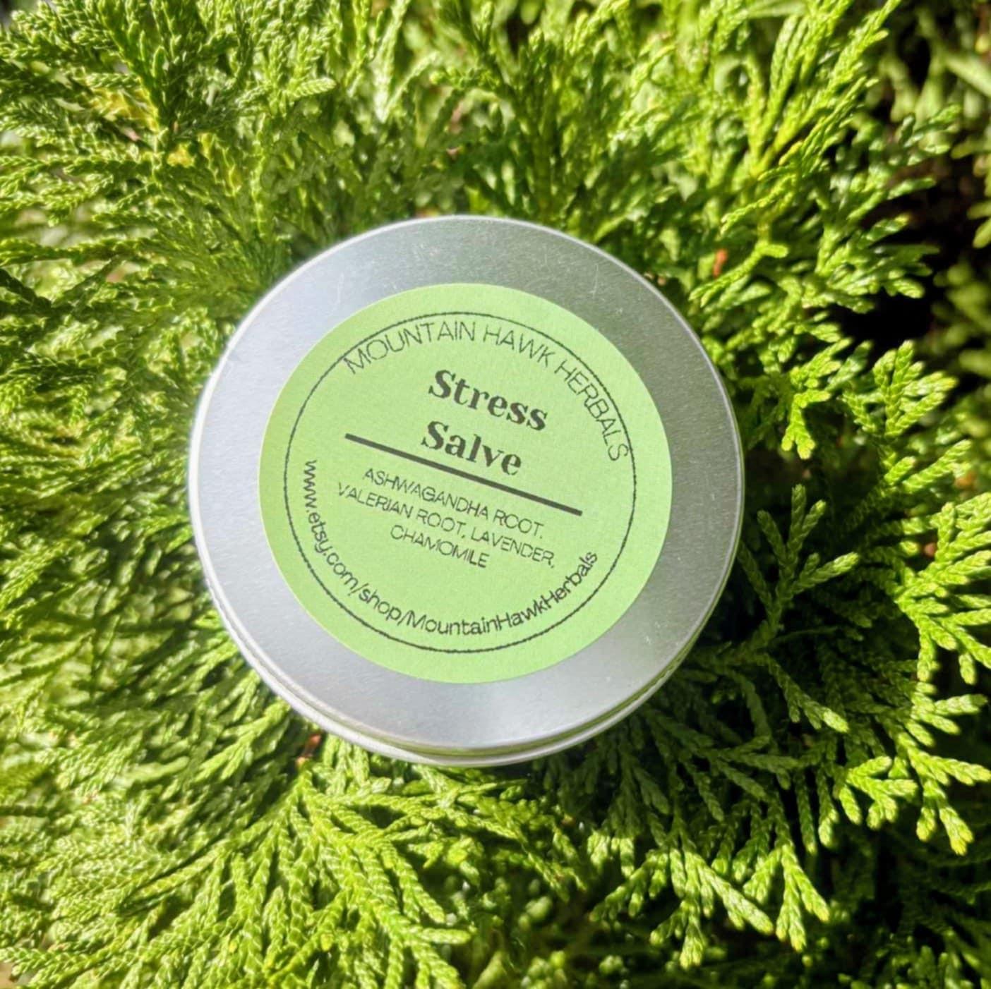 Botanical Stress Salve: Ashwagandha, Valerian, Lavender, Chamomile