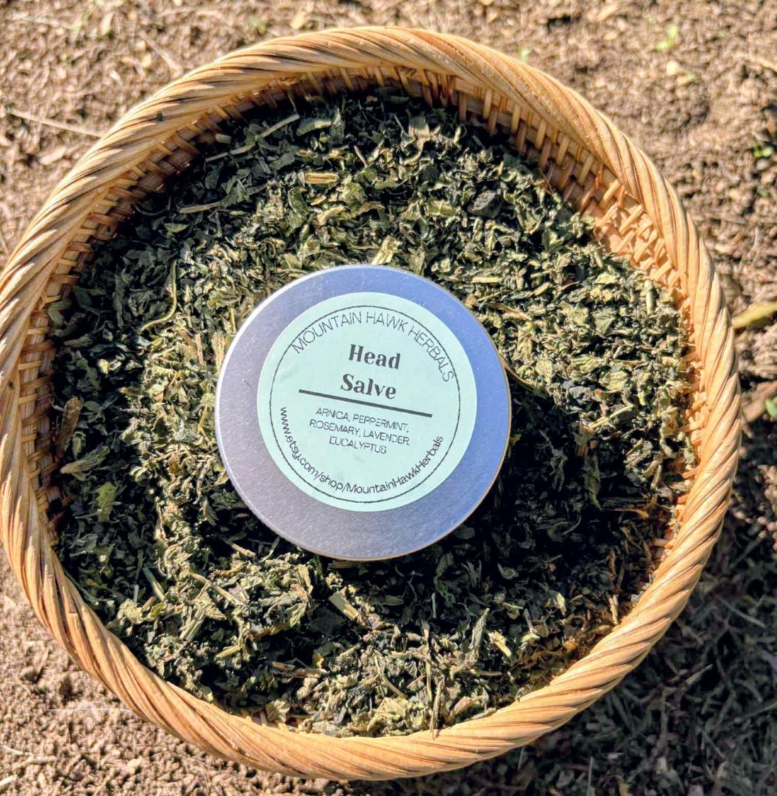 Botanical Head Salve: White Willow Bark, Peppermint, Lavender, Rosemary, Eucalyptus