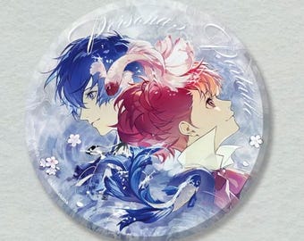 Persona 3 Makoto Yuki i Kotone Shiomi Ripple Glass Coaster autorstwa @shiosakana