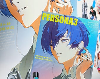 Persona 3 Reload Makoto Yuki Poster Set | Y2K Anime Print | Retro JRPG Magazine Style A3 Poster & Holographic Postcard