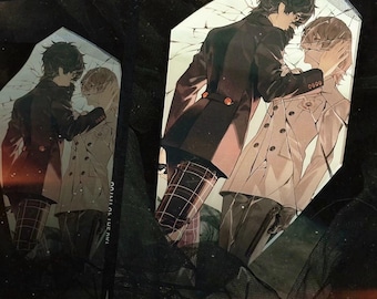 Persona 5 Shuake Custom-Shaped Mirror Acrylic, Amamiya Ren, Akechi Goro by @shiosakana1998