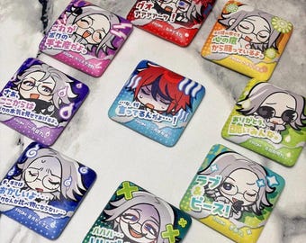 The Hundred Line Eito Aotsuki PU Badge Blind Pack | 8 Expressions | Bonus Takumi Sumino
