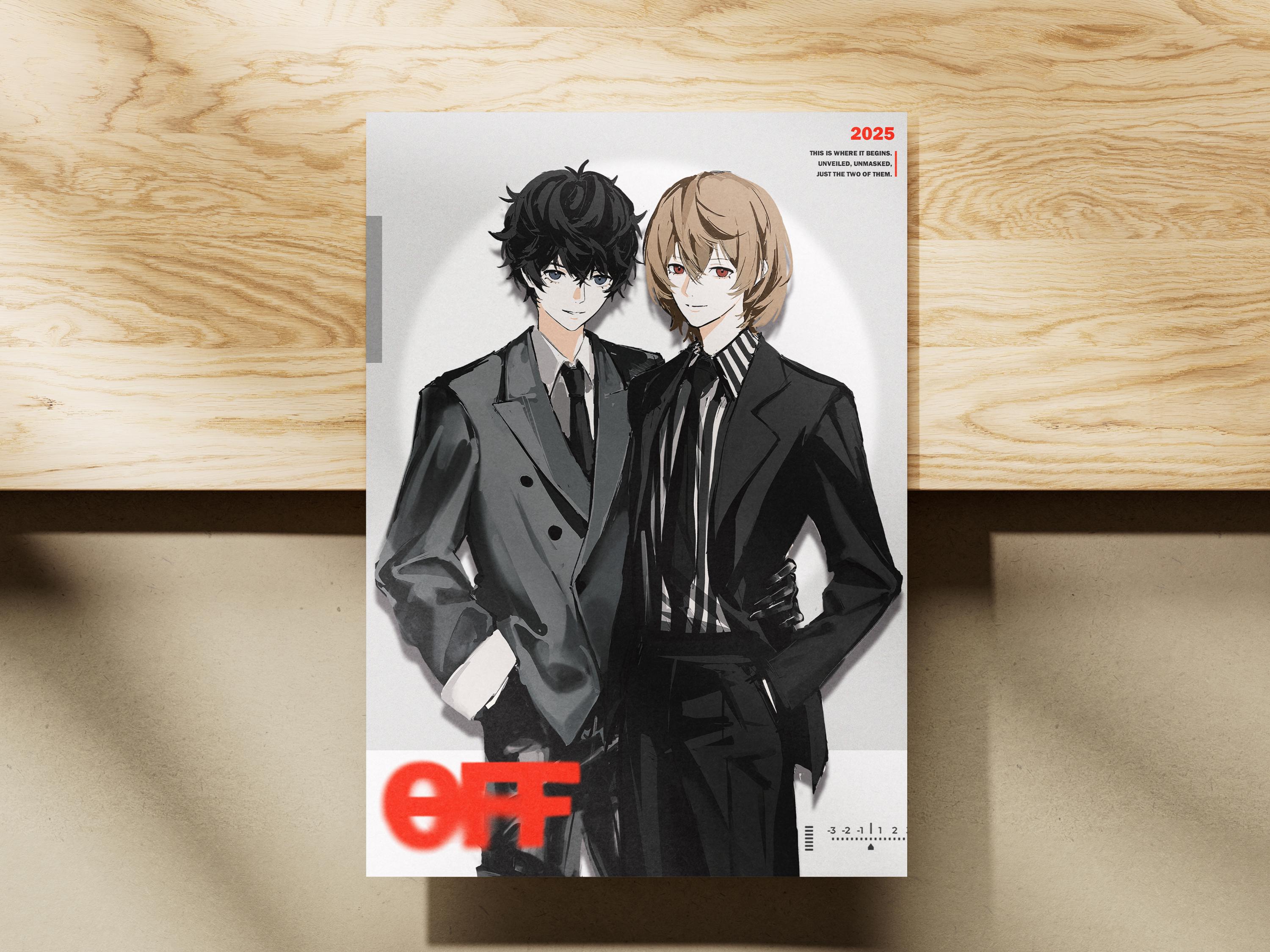 ペルソナ ペルソナ5 ダンシング 特典 ジャケット ポストカード 主人公 雨宮蓮 ペルソナ5 雨宮蓮＆明智五郎(シュアケ) ポスター、ポストカード - Etsy