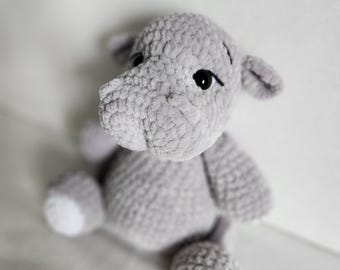 Baby Hippo Plush Crochet Pattern