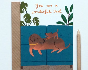 You are a Wonderful Dad Illustrated Dad Card