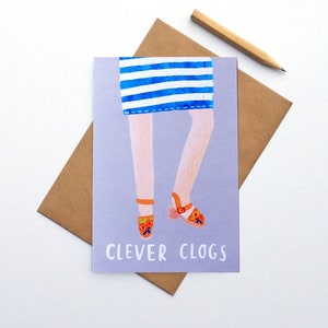 Illustrated Clever Clogs Card image 1