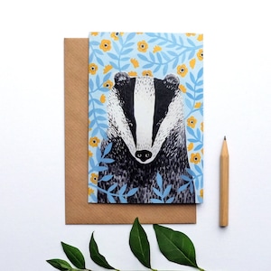 Illustrated Badger Card