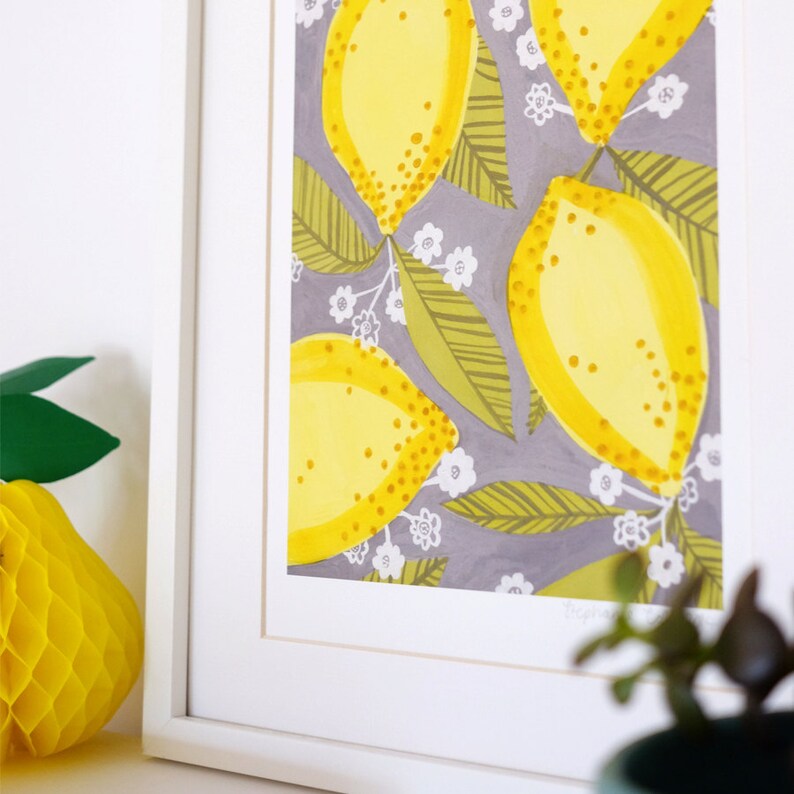 A4 Giclee Print Lemons Etsy