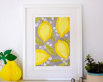 A4 Giclee print: Lemons