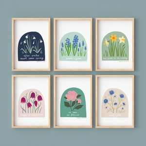 JANUARY A5 Giclee print: After Winter Must Come Spring Snowdrops Illustration image 7